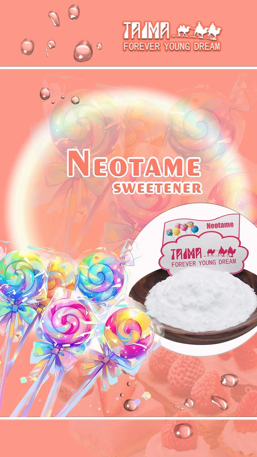 Pó de Neotame em Grande Intensidade para Bebidas