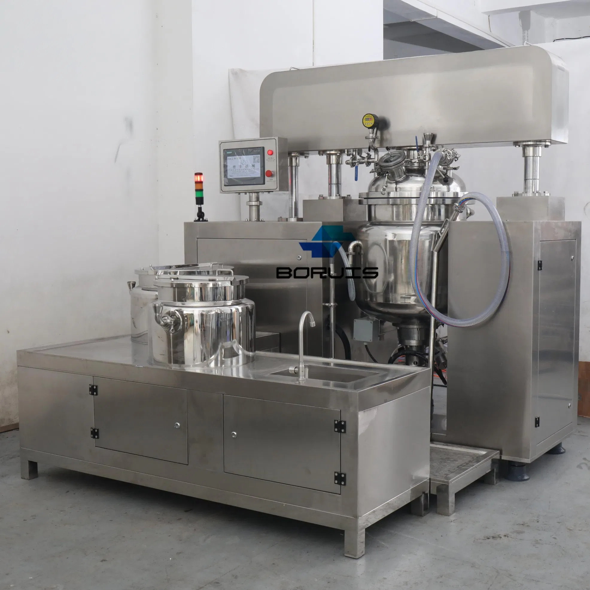 Misturador de Emulsificador de Loção Cosmética Automático de Vácuo Máquina de Emulsificação Homogeneizadora de Creme Emulsificador Homogeneizador a Vácuo