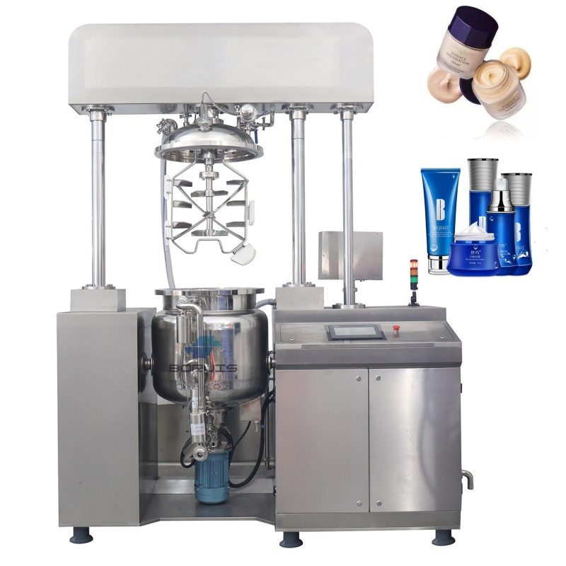 Misturador de Emulsificador de Loção Cosmética Automático de Vácuo Máquina de Emulsificação Homogeneizadora de Creme Emulsificador Homogeneizador a Vácuo