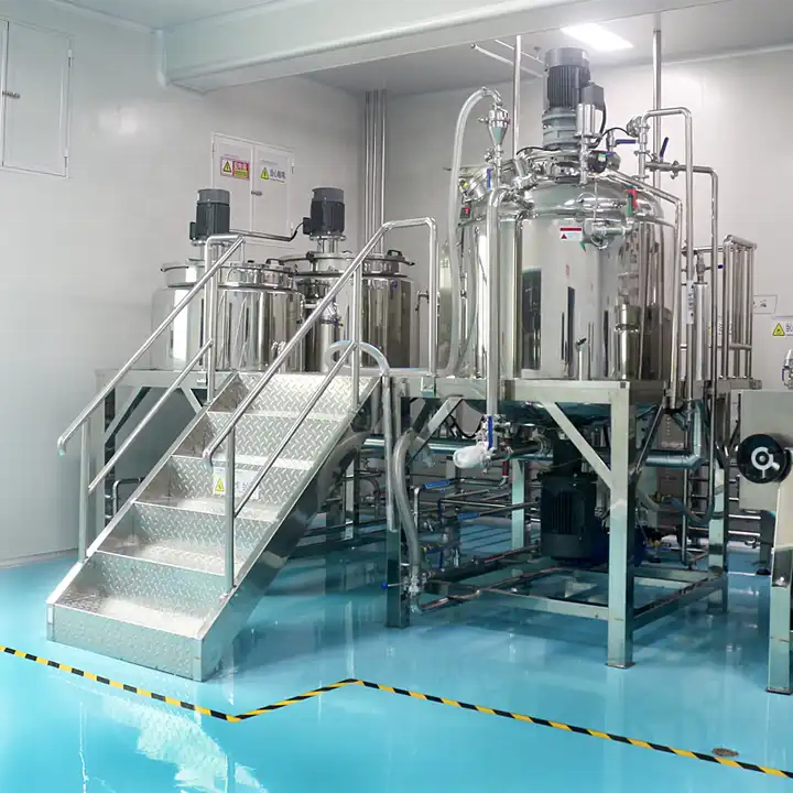 Emulsificador Homogeneizador a Vácuo de Tipo Fixo de Grande Produção para Loção Corporal, Creme Solar, Soro, Cosmético