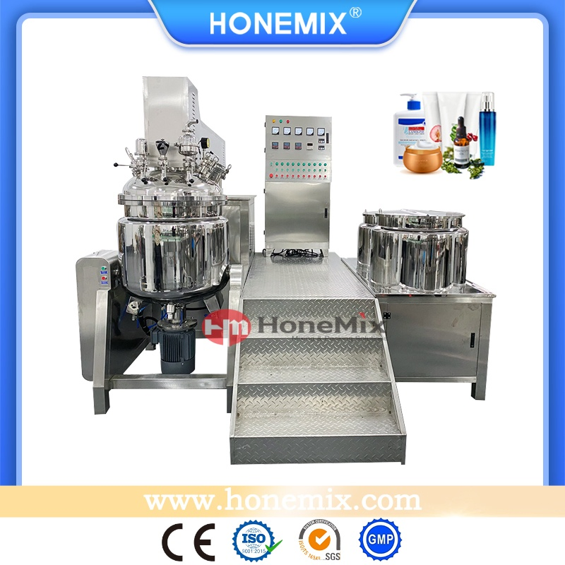 Emulsificador Hidráulico de Elevação a Vácuo em Aço Inoxidável Honemix para Produção de Cosméticos, Aquecimento de Creme e Homogeneização