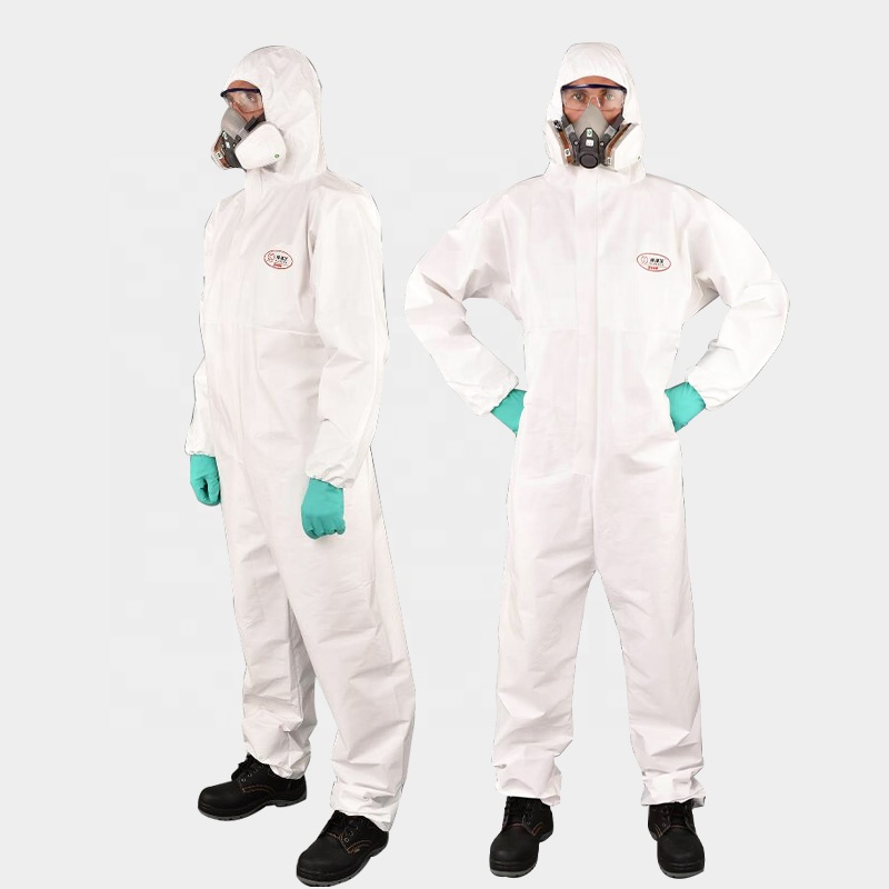 Anti Static and Unclear Radiation Industrial Workwear Disposable White Protective Working Coverall Safety Coverall