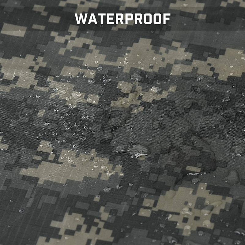 Camouflage Tactical Waterproof Sun Protection Clothing PU Coating Tactical Raincoat Poncho