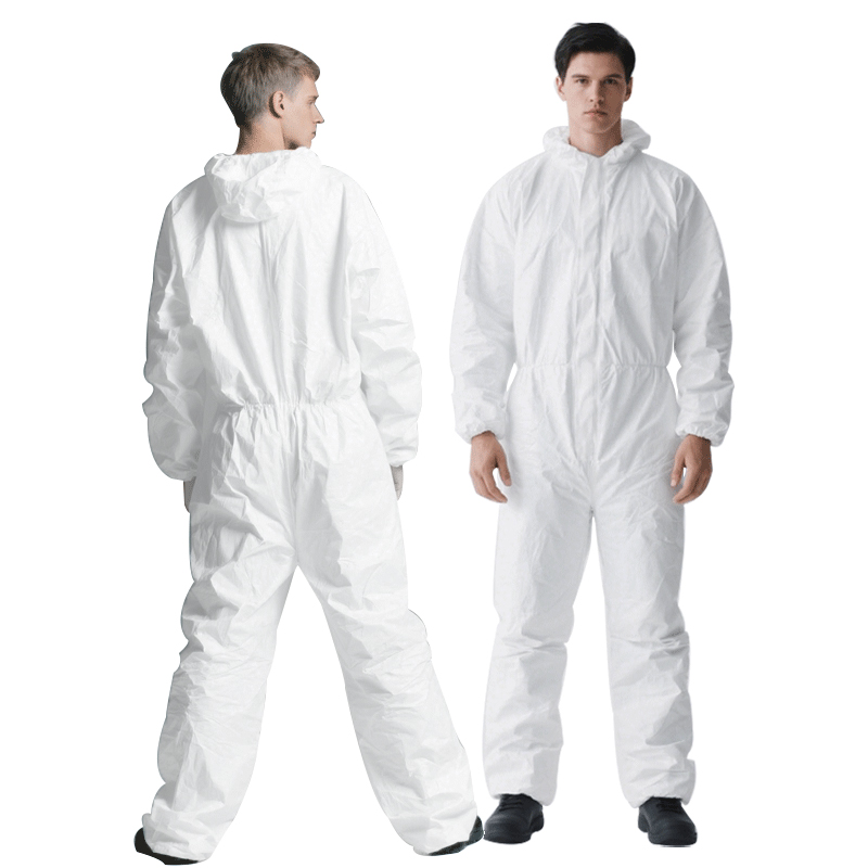Factory Chemical Hazmat Suit Paint Suits Type 5 6 Waterproof Full Body Protection Coveralls Disposable Protection Clothing