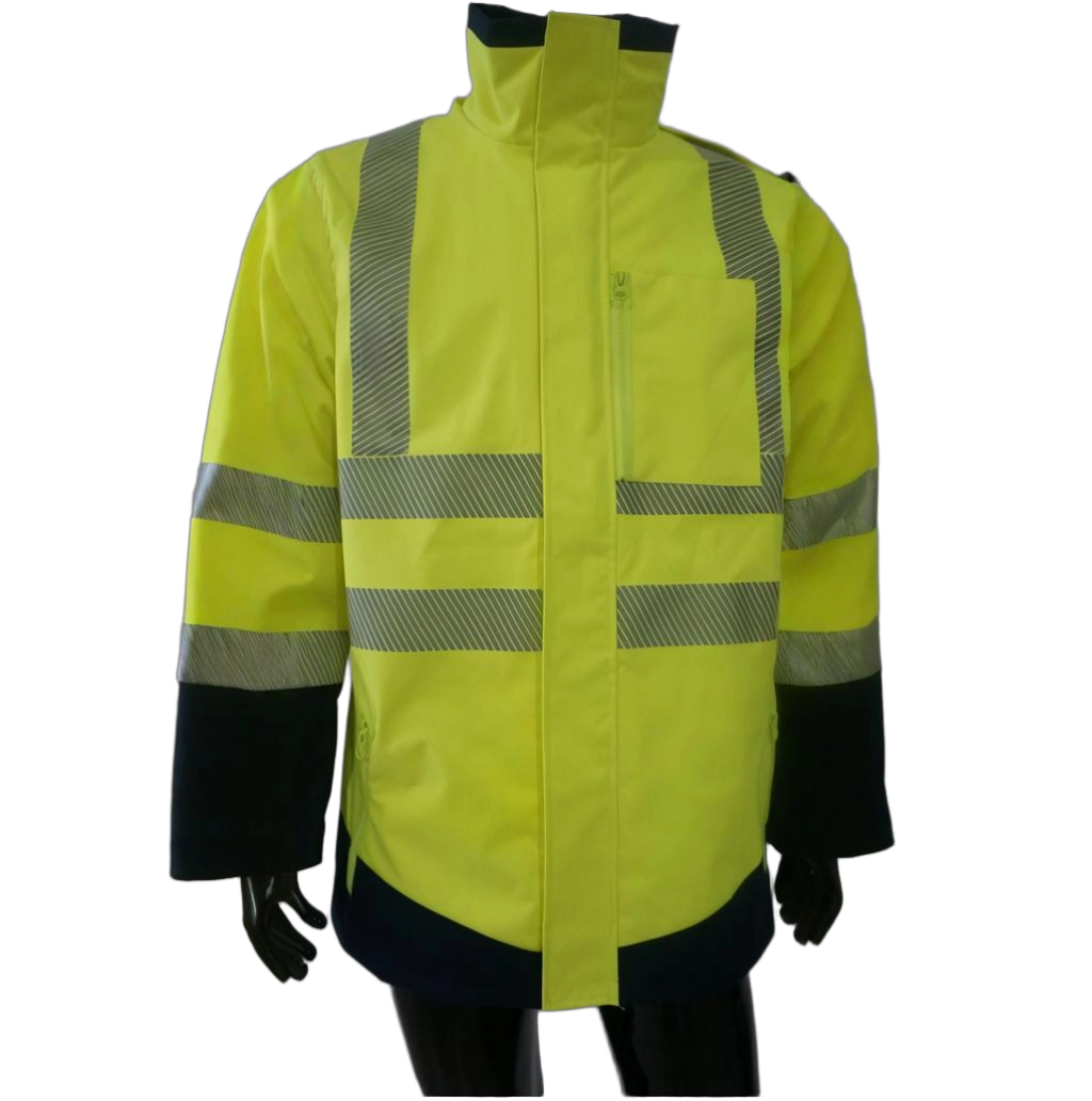 Hi Vis Reflective Safety Rain Jacket Details 1