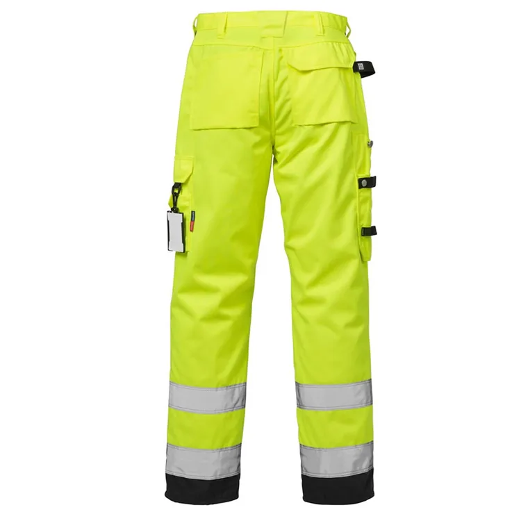 Factory Customized Heavy Duty Safety Work Trousers Premium Hi Vis Reflective Cargo Pants