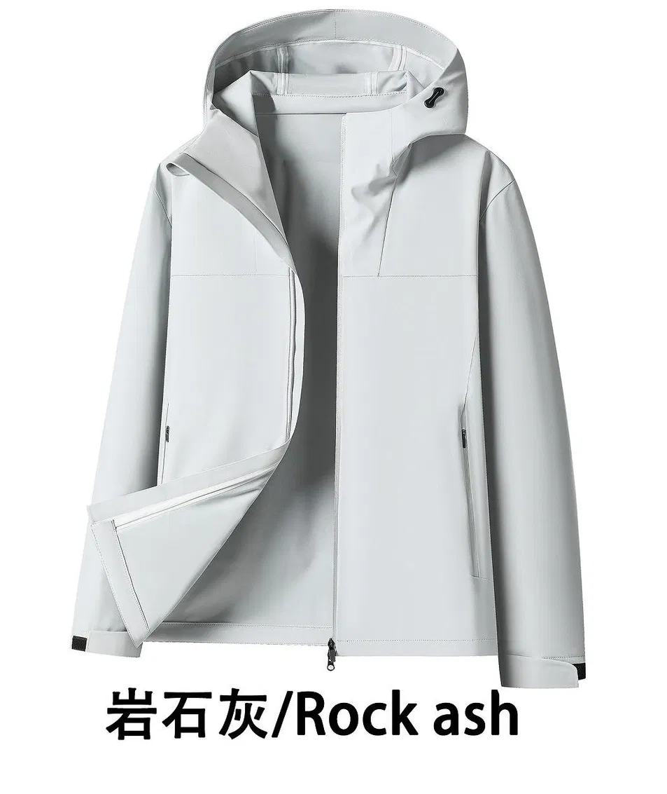 70d 3-Layer Composite Bonded Waterproof Breathable Taped Seam Softshell Hooded Jacket Detail 2