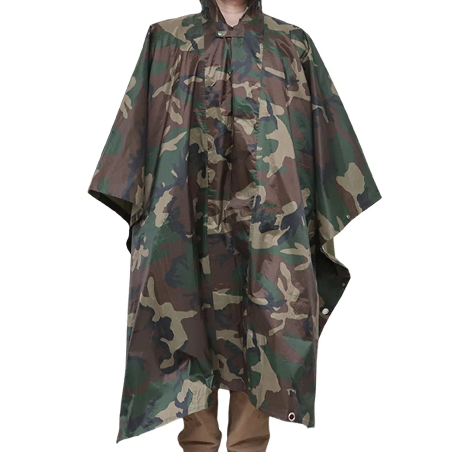 Multifunctional Ripstop Anti-Wrinkle PVC Waterproof Awning Raincoat Poncho Rain Cape