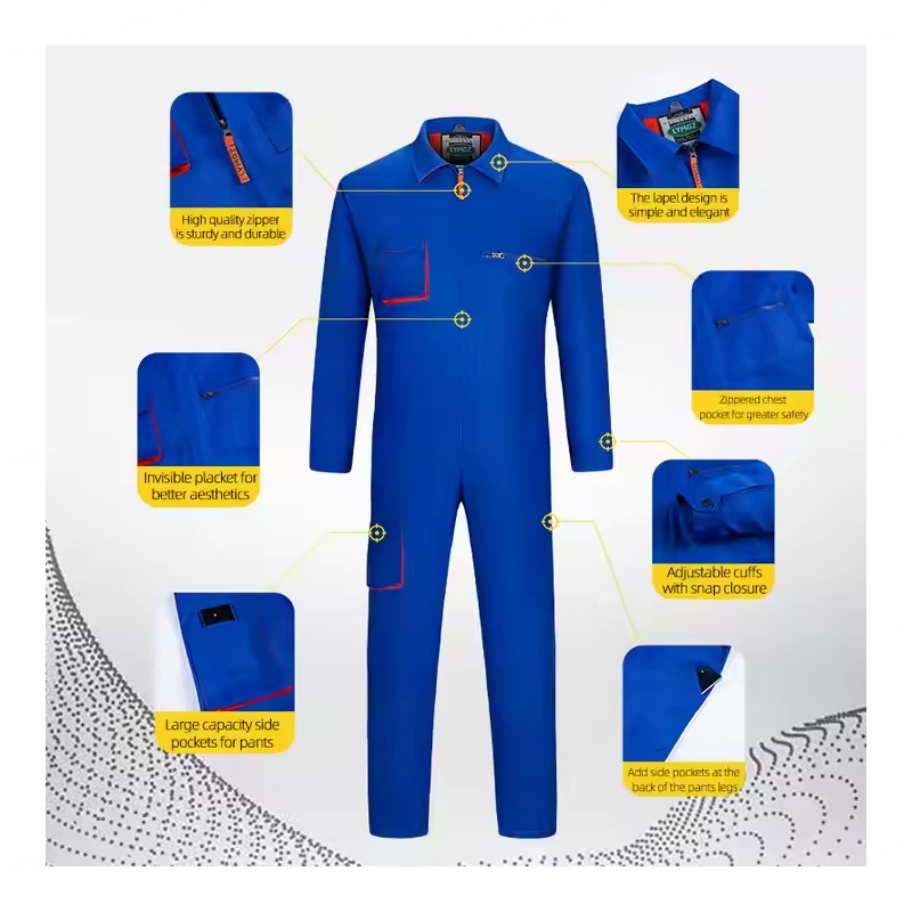 Men's Breathable Industrial Work Coveralls Water Proof Level a Fire Protection Overall Suit for Workshop Comfort Wear