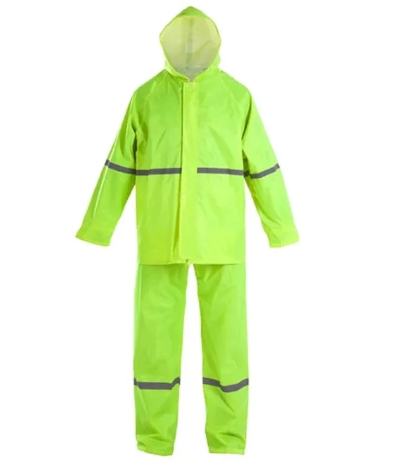 Custom Fire Retardant Flame Resistant PVC Waterproof Raincoat Heavy Duty Rain Gear