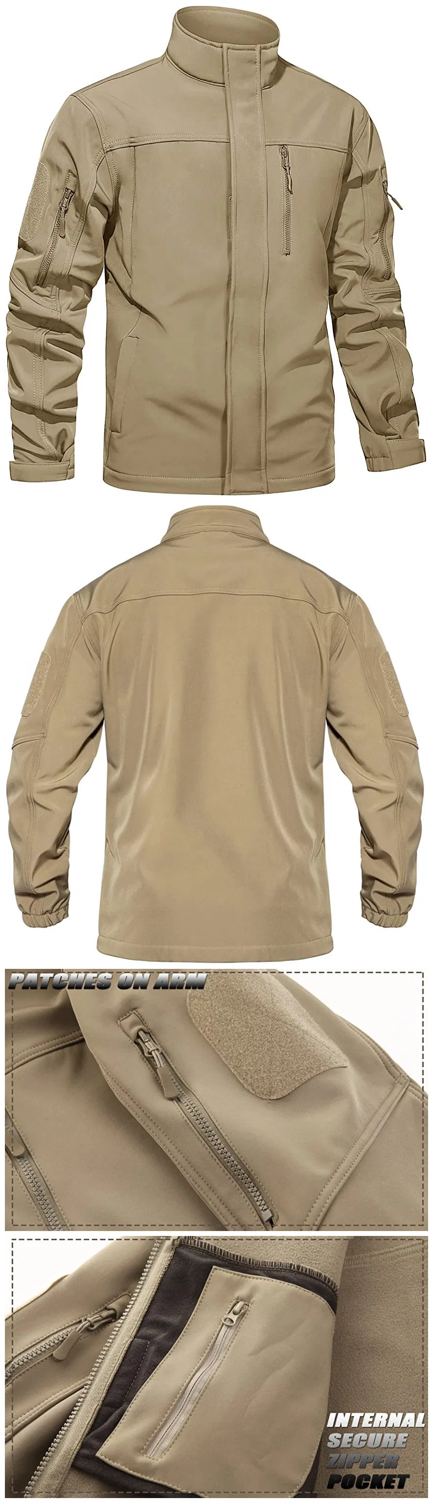 Men's Waterproof Breathable Coat Outdoor Trekking Hiking Softshell Winter Jacket
