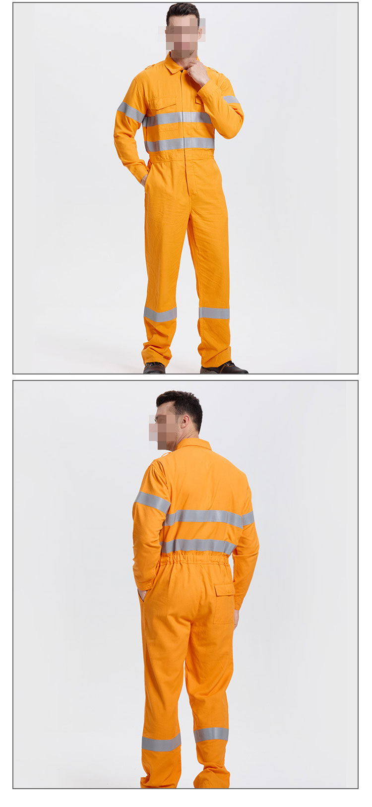 Reflective Flame-Retardant Anti-Static Miner Coverall Detail 4