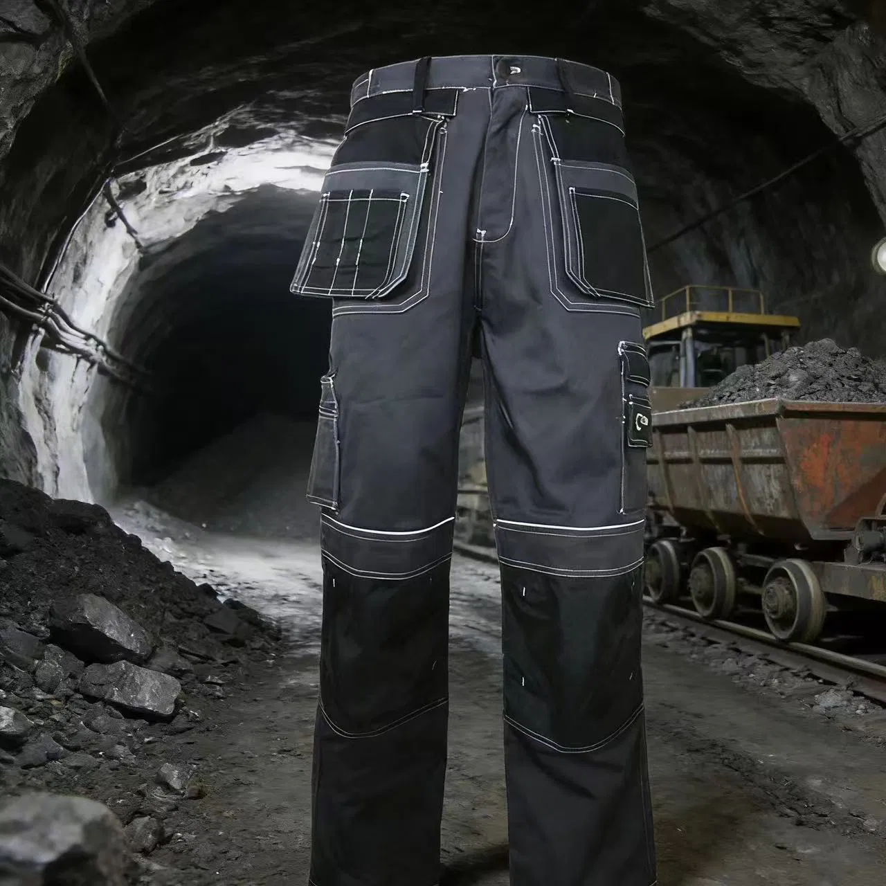Heavy Duty Multi-Pocket Work Trousers for Outdoor and Labor.