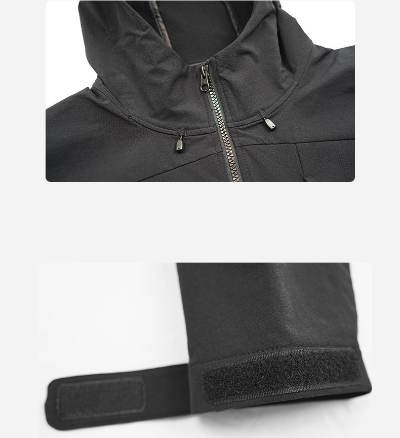 Men's Outdoor Windproof Softshell Jacket Waterproof Breathable Hooded Hiking Jacket for Men