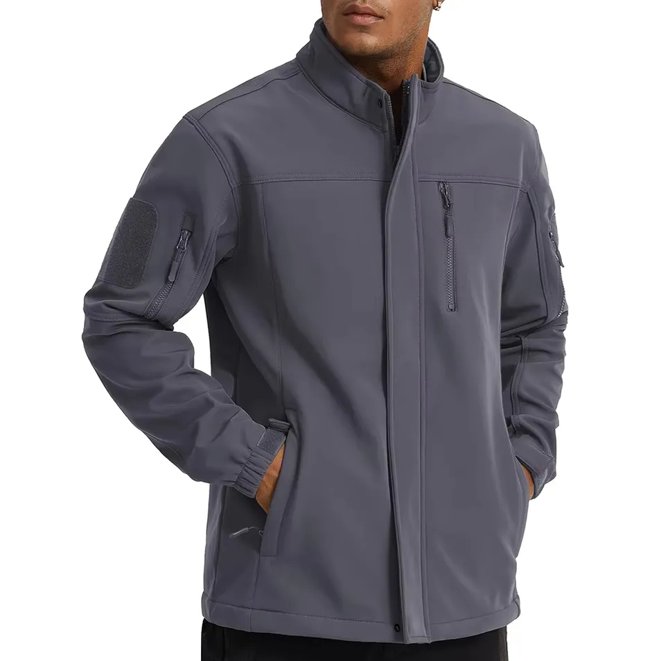 Men's Winter Softshell Jacket Stand Waterproof Breathable Quick Dry Eco-Friendly Casual Wear