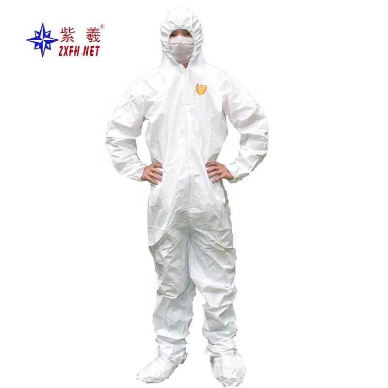 Unisex Factory-issued PP+PE Reusable Coveralls Dustproof Workwear Protective Breathable Waterproof Chemical Resistant Clothing