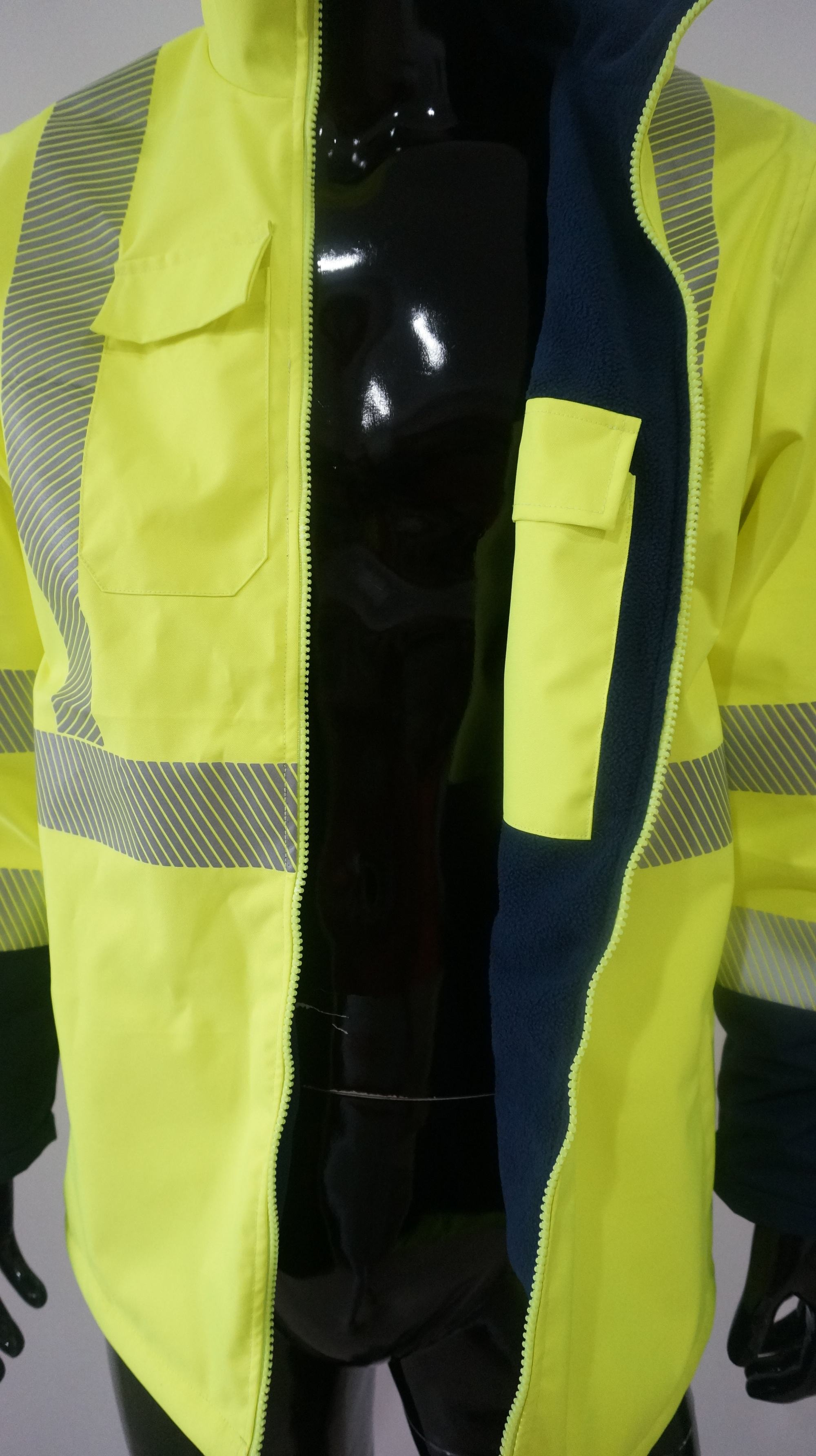 Hi Vis Reflective Safety Rain Jacket Details 2