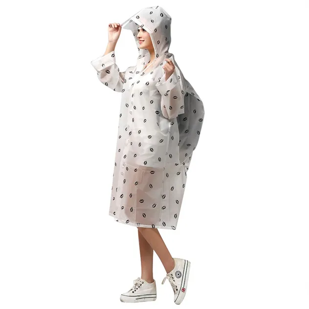 Transparency Custom Design Waterproof Lightweight Versatile PEVA Poncho Raincoat Rain Cape