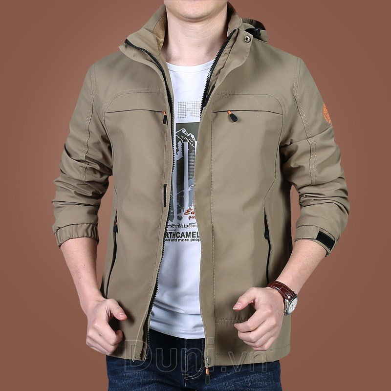 Conmr Men's Nylon Softshell Jacket Breathable Lightweight Windproof