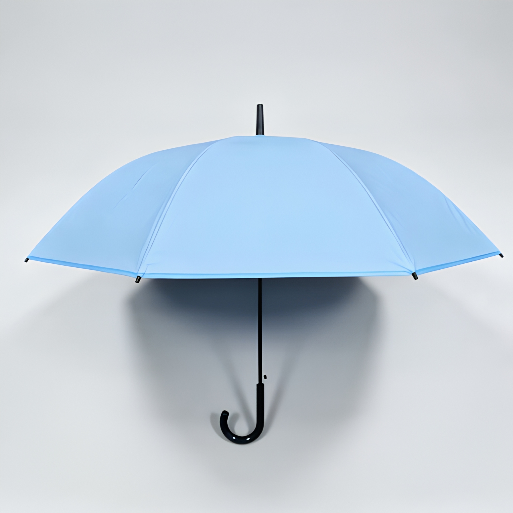 Custom OEM ODM Modern Sun and Rain UV Protection POE Black Coating 8K Ribs Straight Long-handled Adults Automatic Umbrella