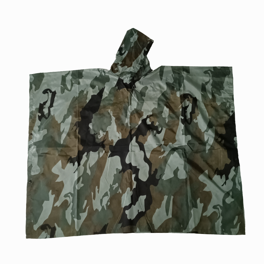 Wholesale Custom Rain Poncho for Hunting Adult Camo Printing Waterproof Tactical Rain Coats Raincoats
