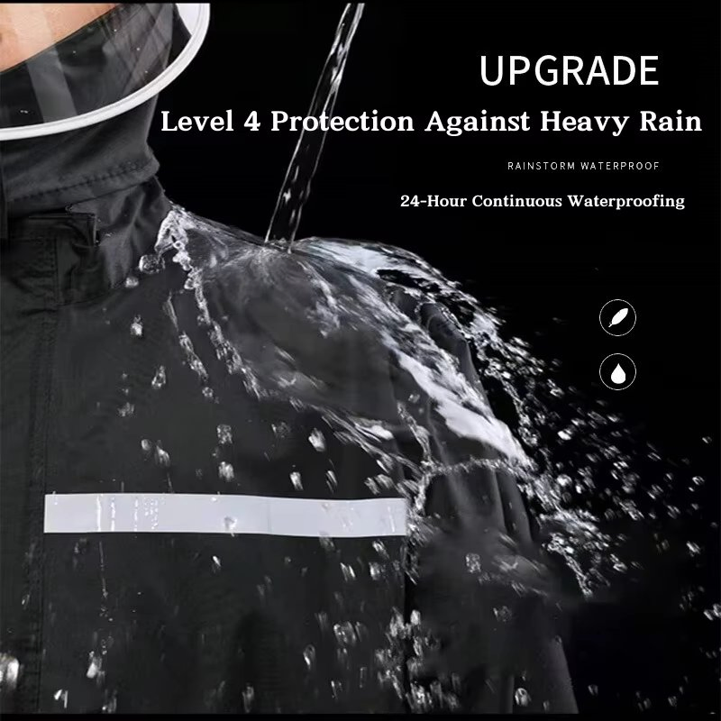 Cold Resistant Reflective Strip Raincoat for Early Morning Field Patrol