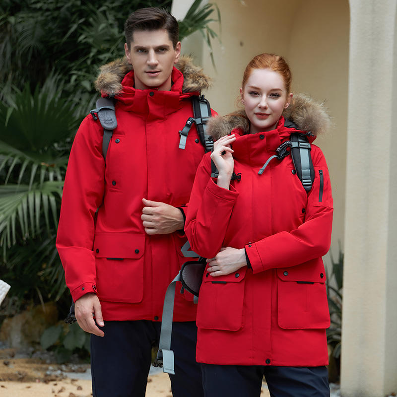 Factory Outlet Customized Unisex Waterproof Parka Jacket Outdoor Casual Long Parka with Fake Fur Collar Thermal Parka Anorak