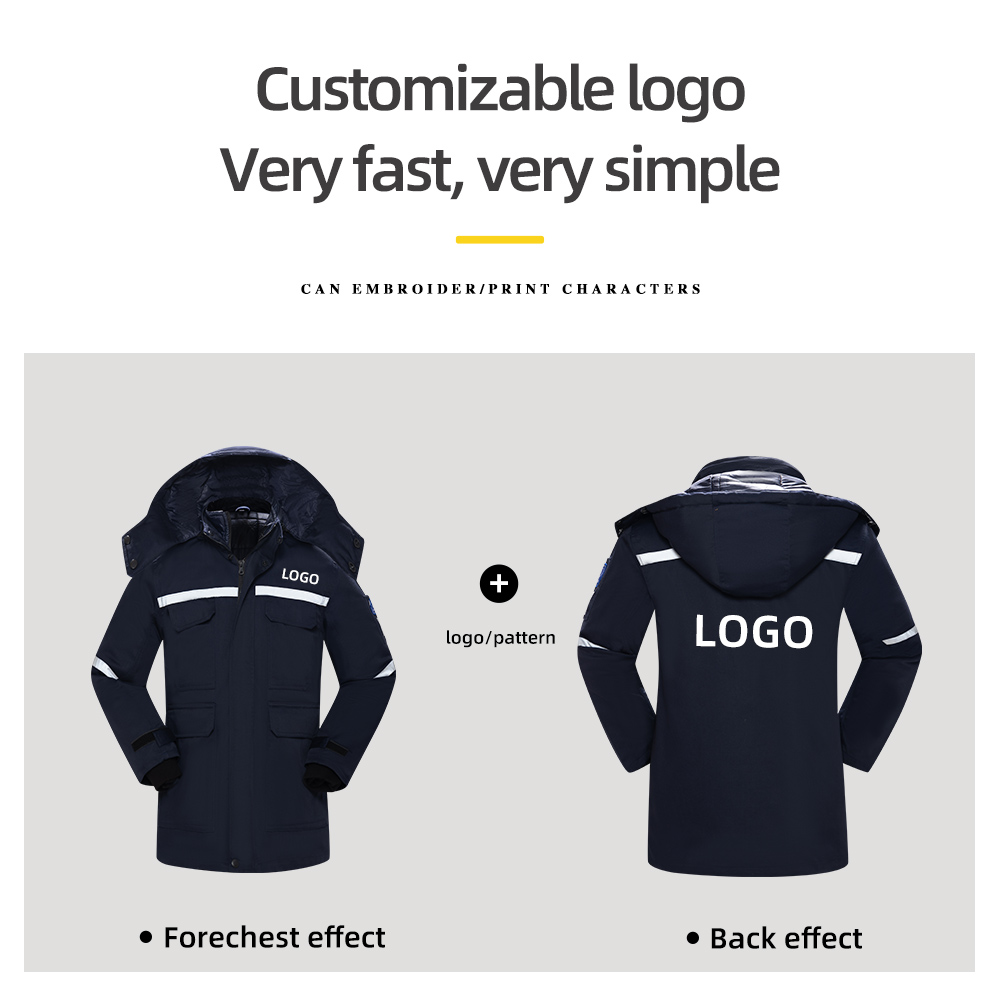 High Quality Detachable Hooded Workwear Jackets for Winter Anti-Static and Breathable Reflective Coats for Safety