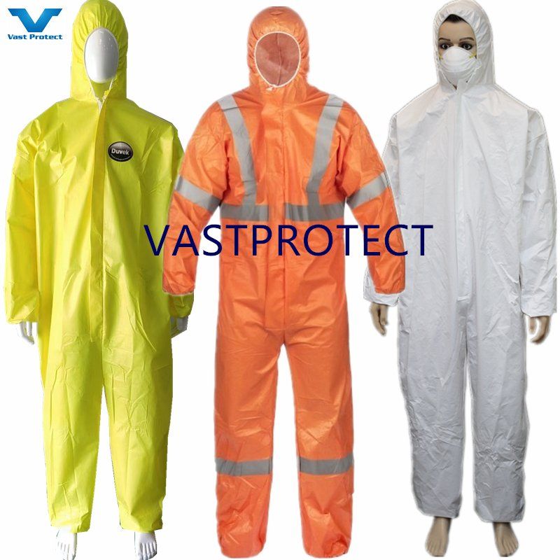Factory Customized LOGO High Quality CE Standard Protective Workwear Clothing Nonwoven PP SMS Microporous Disposable Coveralls
