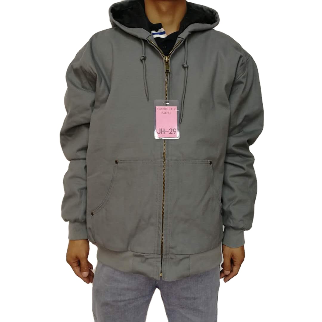 Hotsale OEM Workwear Heavy Duty Canvas Fabric Insulated Winter Cotton Duck Canvas Work Jacket