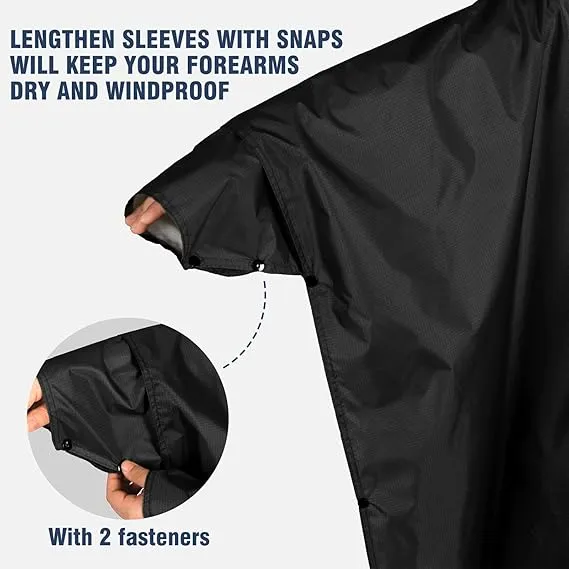 Fashionable Adults Stay Dry Waterproof Raincoat Rain Poncho Cape