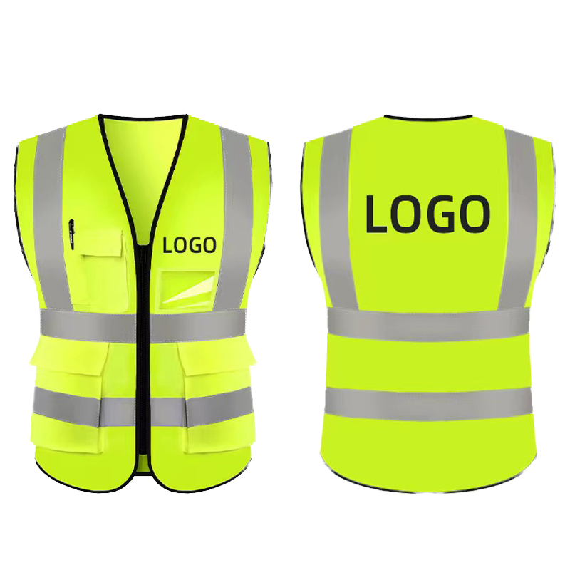 Construction Uniform Work Reflective Clothing High Visibility Reflective Safety Vest Jacket Industrial Security Vest With Logo