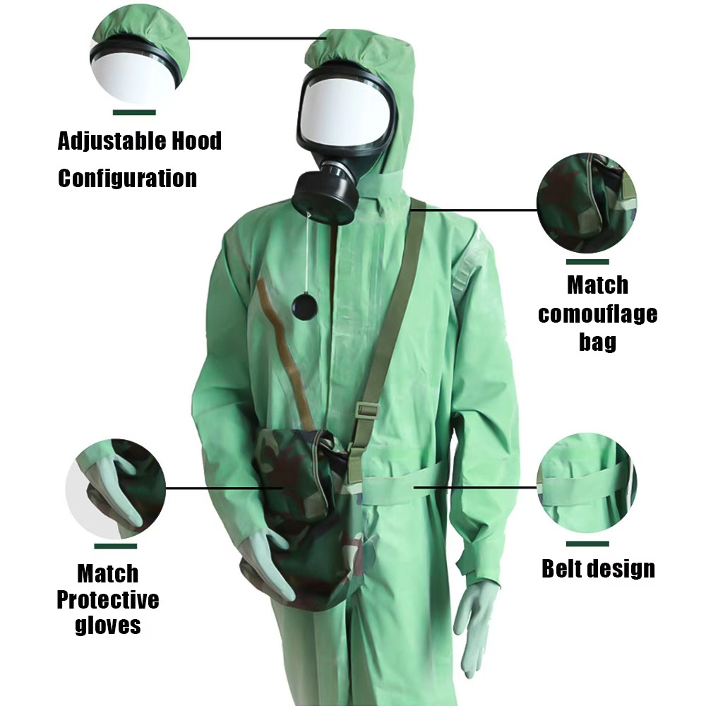 FFY03One-Piece Protective Suit-Ammonia Resistant, Acid-Alkali Proof, Toxic Protection, Fully Flame-Retardant Emergency Coverall
