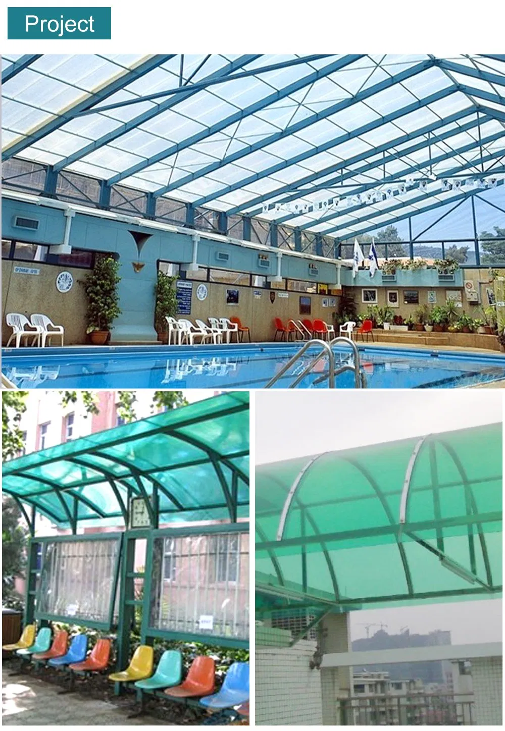 Outdoor Window Awnings Clear Solid Polycarbonate Roof Sheet Canopy Awnings