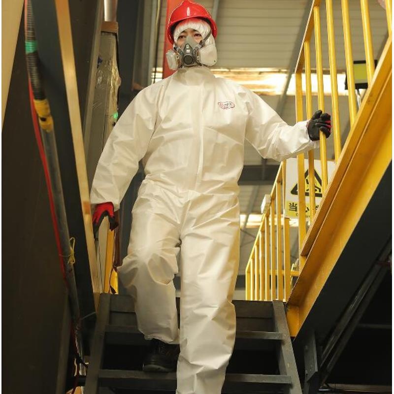 Anti Static and Unclear Radiation Industrial Workwear Disposable White Protective Working Coverall Safety Coverall