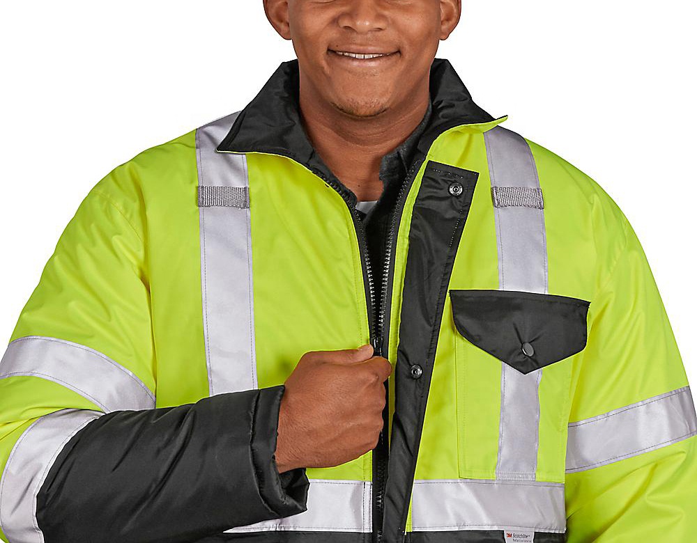 Reflective Safety Parka Waterproof Winter Workwear Men's Insulated Jacket Hi Vis Jacket
