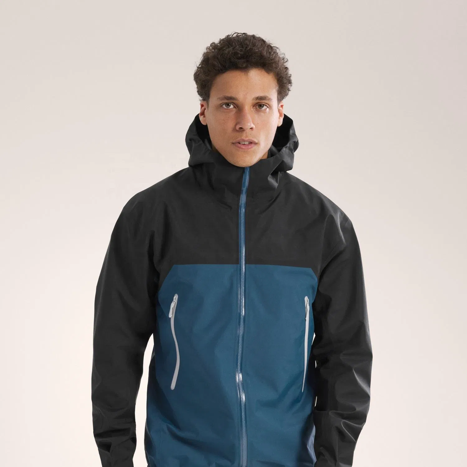 Men's Waterproof Breathable Hooded Zipper Soft Shell Rain Jacket