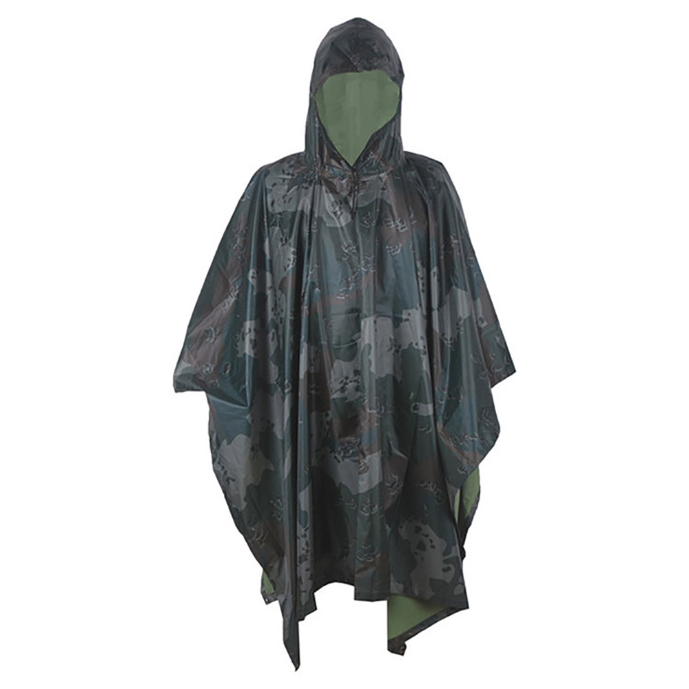 Wholesale Custom Rain Poncho for Hunting Adult Camo Printing Waterproof Tactical Rain Coats Raincoats