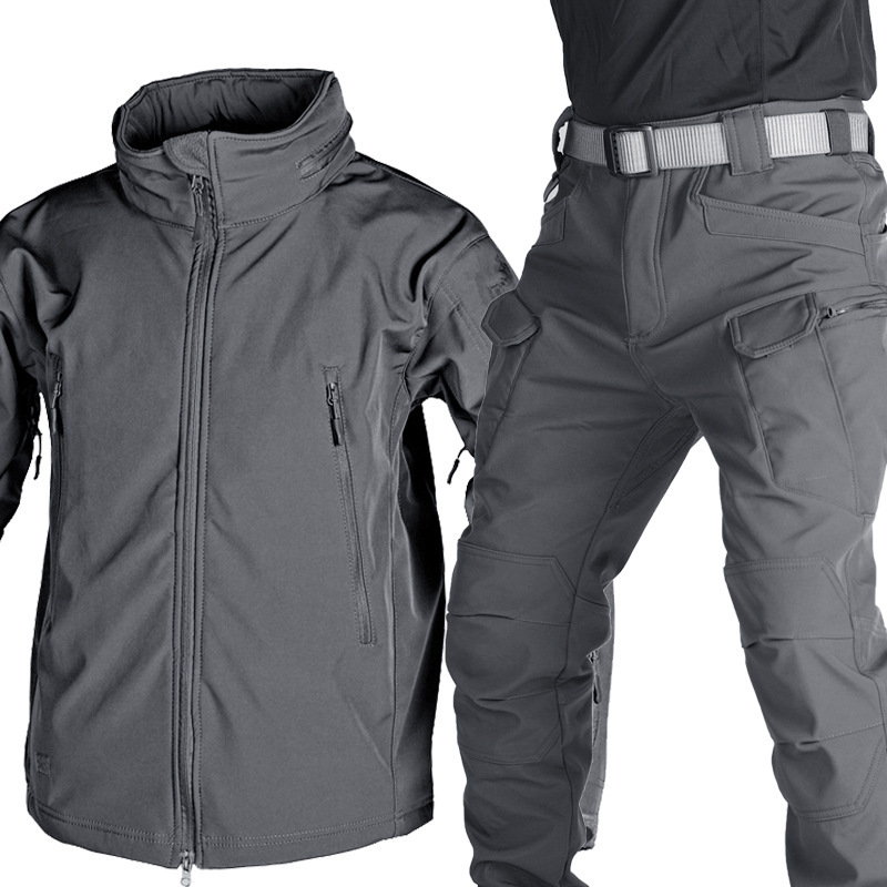 high quality Tactic Windbreaker Men's field Jacket and Pants Tactic Suit