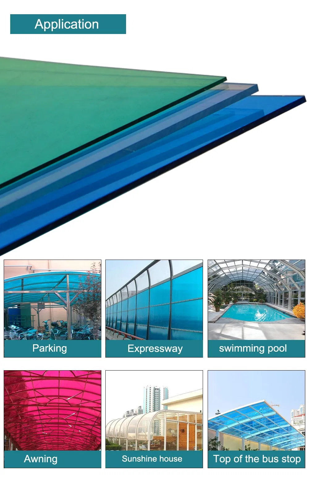 Outdoor Window Awnings Clear Solid Polycarbonate Roof Sheet Canopy Awnings