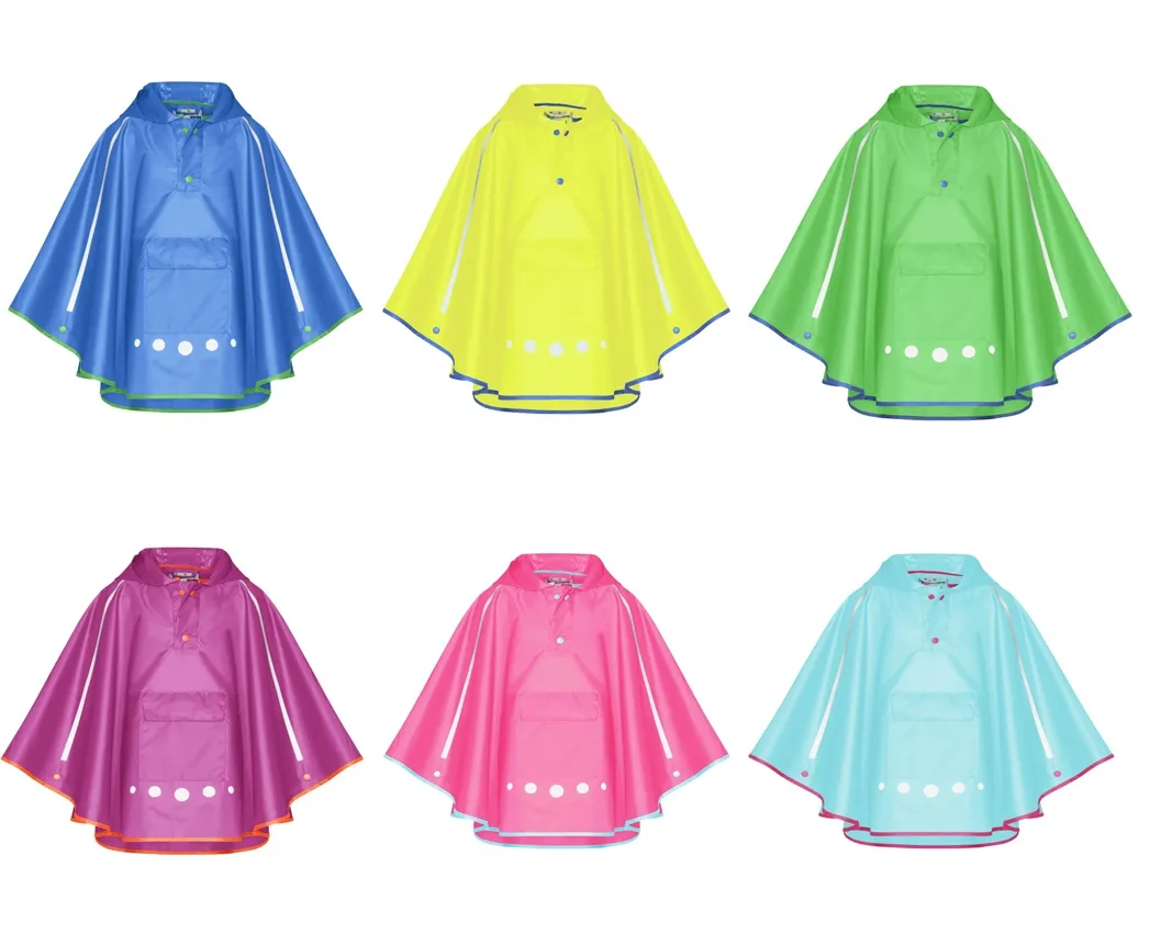 Kids Lightweight Waterproof Durable EVA Raincoat Poncho Cloak Rain Cape