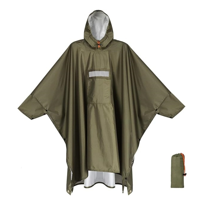 Elegant Waterproof Poncho, Fashionable EVA Raincoat Outdoor Use Rain Poncho Cape