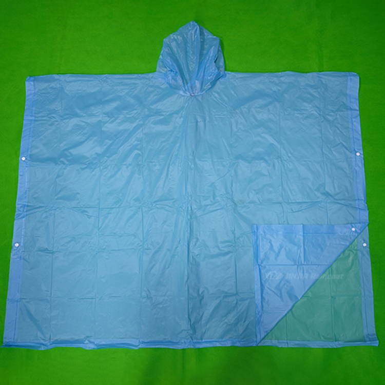 Customized Reusable Emergency Vinyl Raincoat Poncho Foldable Waterproof Plastic PVC Rain Cape
