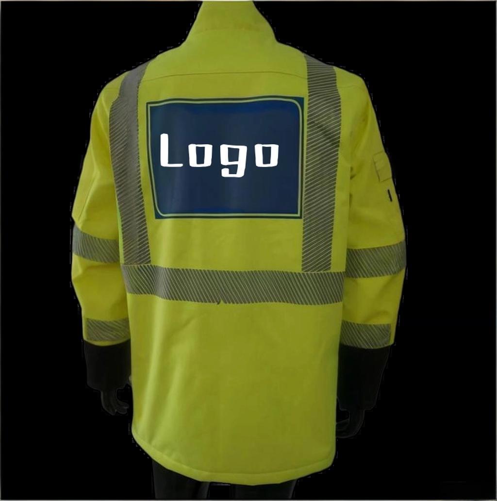 Hi Vis Reflective Safety Rain Jacket | Waterproof Fleece Lined Raincoat for Construction Traffic Emergency Rescue