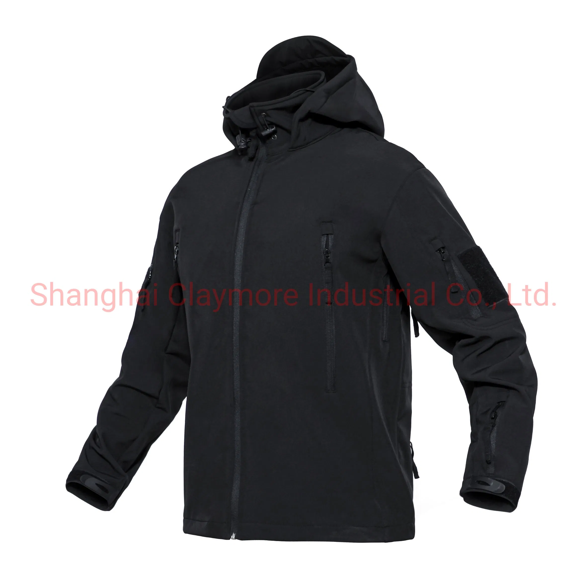Black Men Tactical Waterproof Breathable Comfortable Winter Warm Softshell Outdoor Jacket