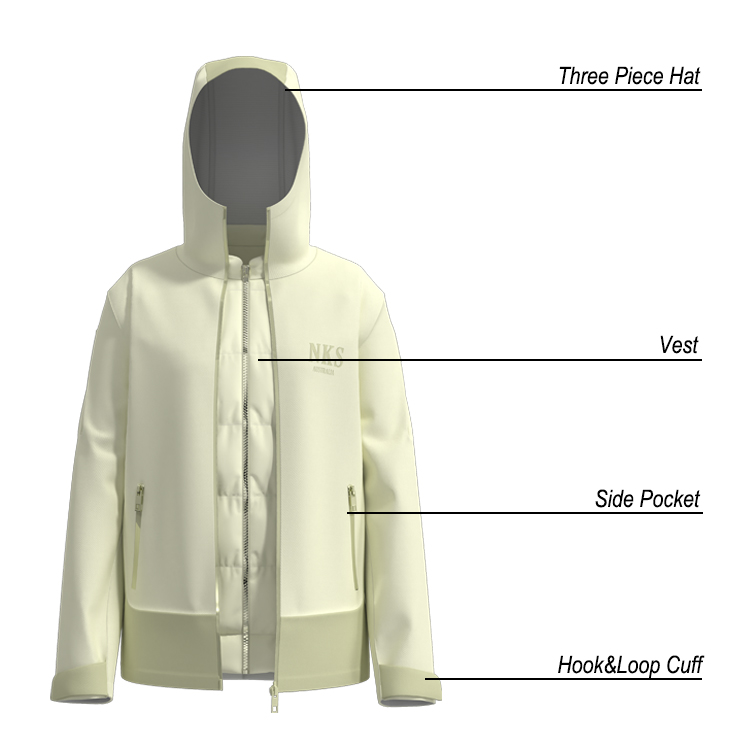 Women's 2-in-1 Winter Coats Snow Ski Hardshell Jacket Waterproof Windbreaker Fleece Lined Winter Jacket Parka for Outdoor Hiking