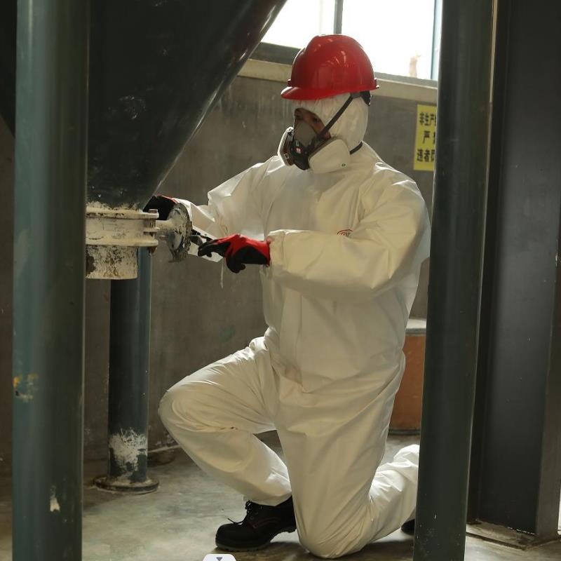 Anti Static and Unclear Radiation Industrial Workwear Disposable White Protective Working Coverall Safety Coverall