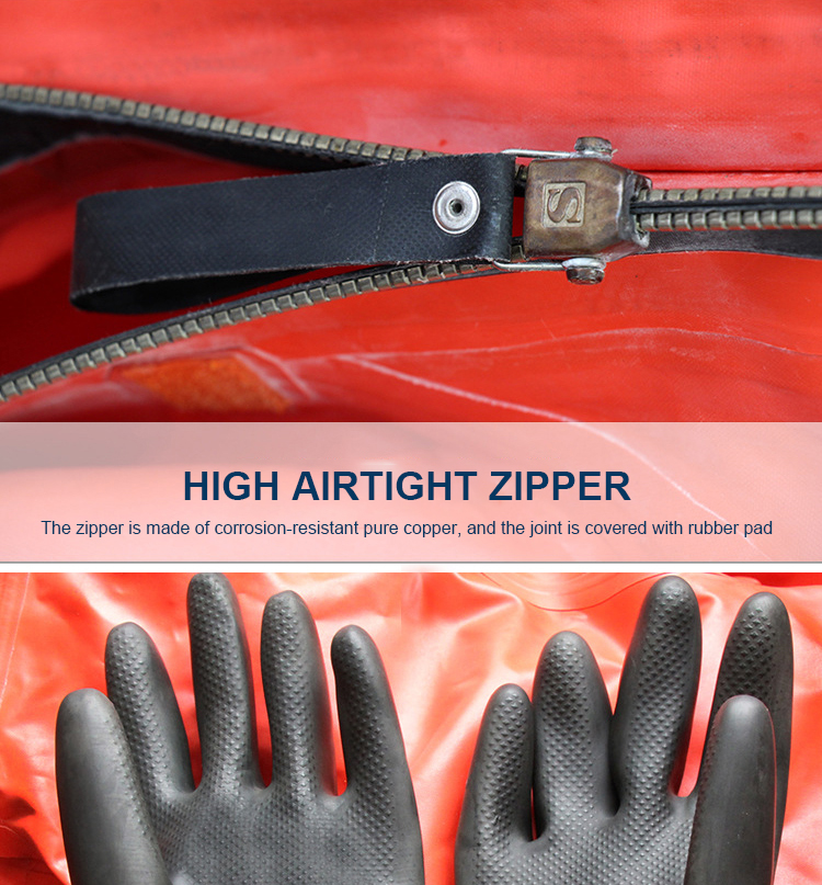 Protective chemical suit detail 7
