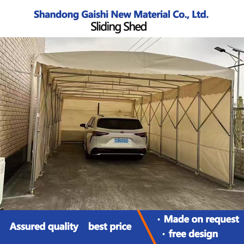 Carport Folding Garage Tent with Push Pull Retractable with Wheel Awning