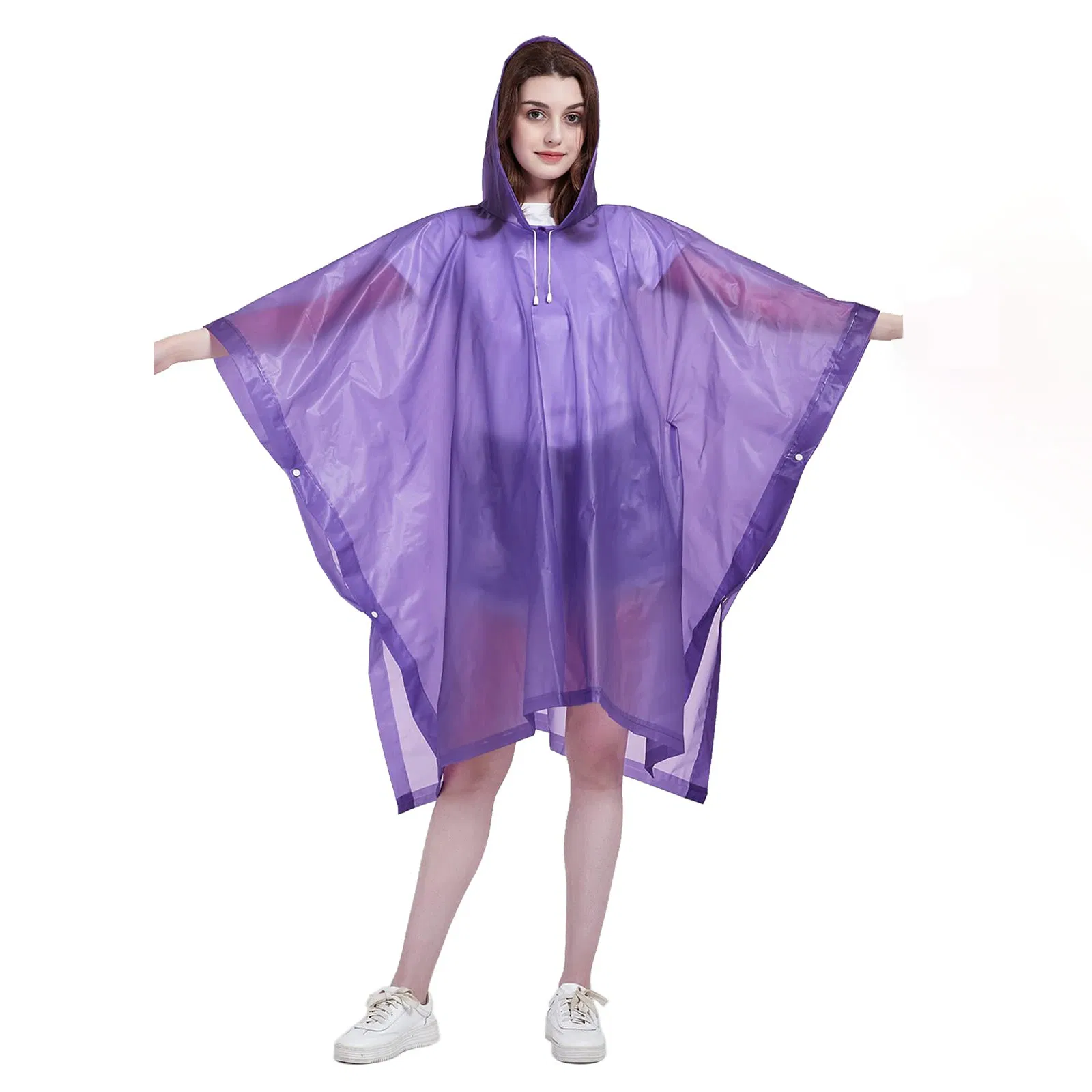 Outdoor Waterproof Pink Durable EVA Poncho Raincoat Rain Cape